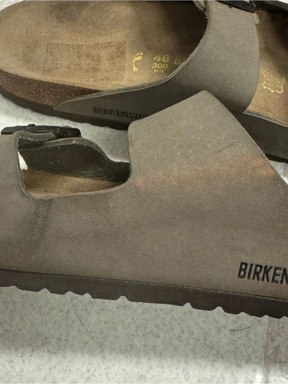 Birkenstock Arizona men’s 13 EU 46 Slider Sandals *Sun Bleached